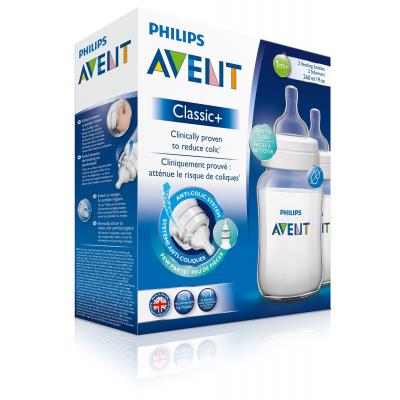 Бутылочка для кормления Philips AVENT Classic+ 260 мл 2 шт (SCF563/27)