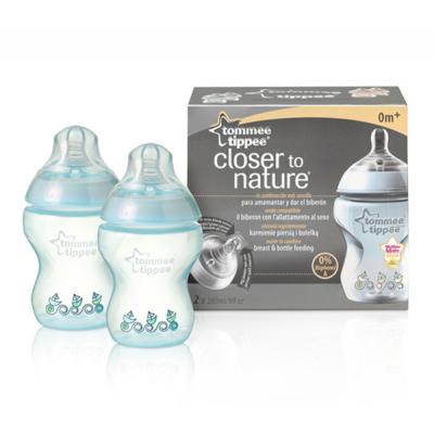 Бутылочка для кормления Tommee Tippee голубая 260 мл 2 шт (42252141-1)