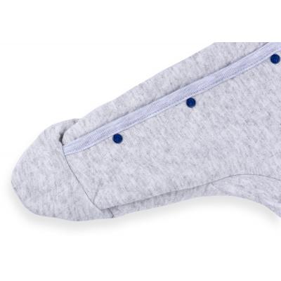 Человечек Bibaby на кнопочках с карманчиком (60186-56B-gray blue)