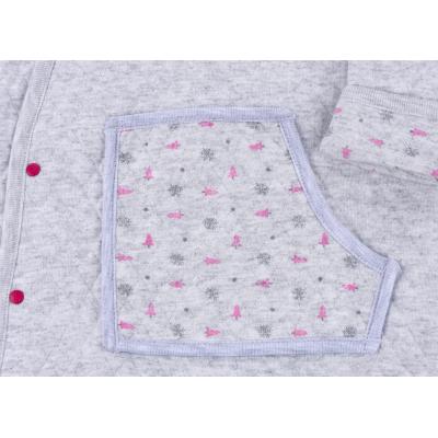 Человечек Bibaby на кнопочках с карманчиком (60186-56G-gray pink)