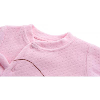 Человечек Bibaby велюровый с зайчиком (60078-56G-pink)