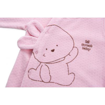 Человечек Bibaby велюровый с зайчиком (60078-62G-pink)