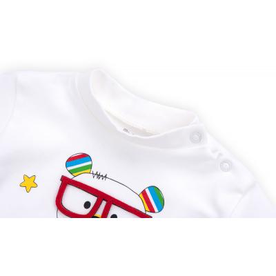 Человечек Miniworld в полоску с мишкой (13817-74B-beige)
