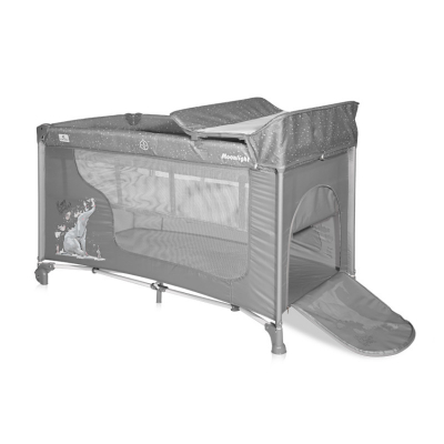 Дитячий манеж Bertoni/Lorelli MOONLIGHT 2L grey fun