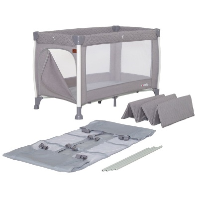 Дитячий манеж Carrello Polo+ CRL-11606 silver grey (CRL-11606 silver grey)