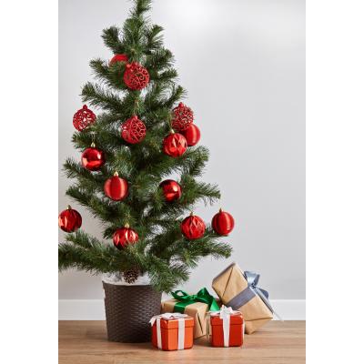 Елочная игрушка ColorWay Merry Christmas mix 16 шт (8 см) RED (CW-MCB816RED)