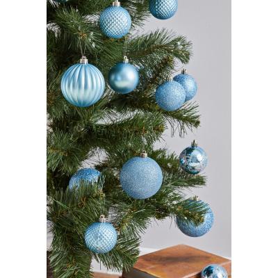 Елочная игрушка ColorWay Merry Christmas mix 16шт (8см) LIGHT BLUE_OEM (CW-MCB816LB_OEM)