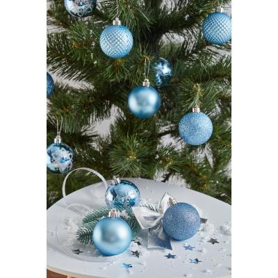 Елочная игрушка ColorWay Merry Christmas mix 24 шт (6 см) LIGHT BLUE (CW-MCB624LB)