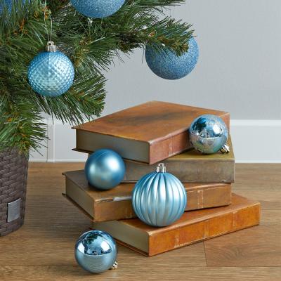 Елочная игрушка ColorWay Merry Christmas mix 24 шт (6 см) LIGHT BLUE (CW-MCB624LB)