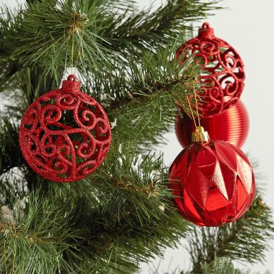 Елочная игрушка ColorWay Merry Christmas mix 24 шт (6 см) RED (CW-MCB624RED)