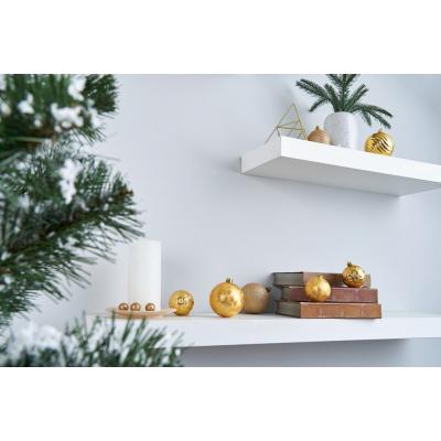 Елочная игрушка ColorWay Merry Christmas mix 24шт (6см) GOLD_OEM (CW-MCB624GOLD_OEM)
