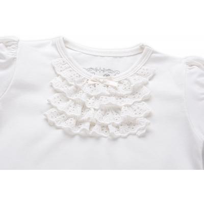 Футболка детская Breeze с кружевными рюшами (6640-104G-cream)