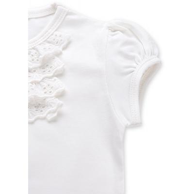 Футболка детская Breeze с кружевными рюшами (6640-104G-cream)