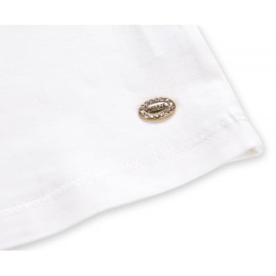 Футболка детская Breeze с кружевными рюшами (6640-104G-cream)