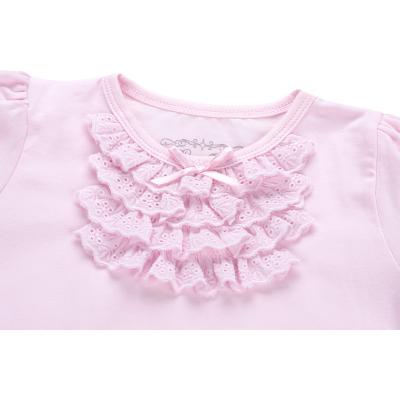 Футболка детская Breeze с кружевными рюшами (6640-98G-pink)