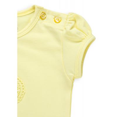 Футболка детская Breeze с сердцем из кружев (7444-86G-yellow)