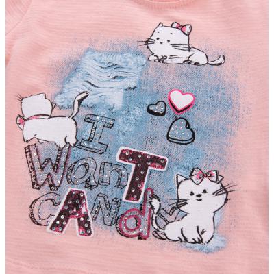 Футболка детская Haknur "I want candy" (47-86G-peach)