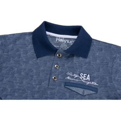 Футболка детская Haknur поло с парусником (5916-134B-blue)