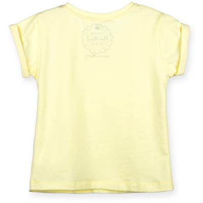 Футболка детская Haknur с цветочками и бусинками (5699--92G-yellow)