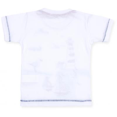 Футболка детская Haknur с парусниками (873-86B-white)