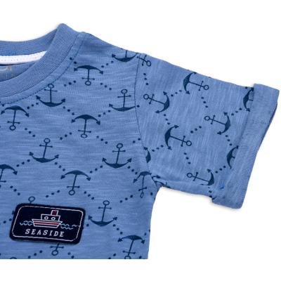 Футболка детская Haknur с якорями (5683-86B-indigo)