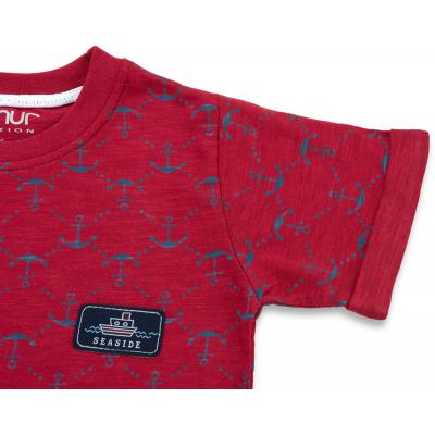 Футболка детская Haknur с якорями (5683-92B-red)