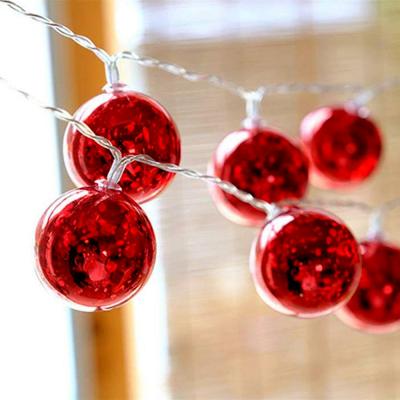 Гирлянда ColorWay Светодиодная Christmas lights ball 6 см 10 LED 1.5 м USB Red (CW-MC-LB10U)