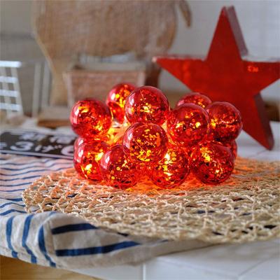Гирлянда ColorWay Светодиодная Christmas lights ball 6 см 20 LED 3 м USB Red (CW-MC-LB20U)