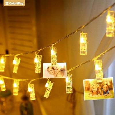 Гирлянда ColorWay Светодиодная с прищепками для фото 20 LED/3M USB (CW-LCP-20L30BU)
