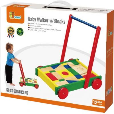 Ходунки Viga Toys Тележка с кубиками (50306)