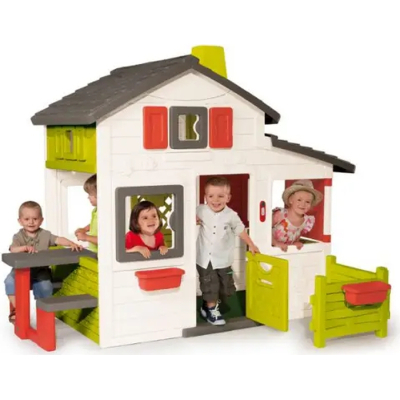 Ігровий будиночок Smoby з дверним дзвінком столиком і парканом (810203)