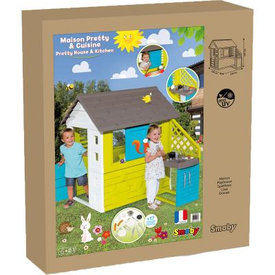 Игровой домик Smoby Радужный с летней кухней (810711)
