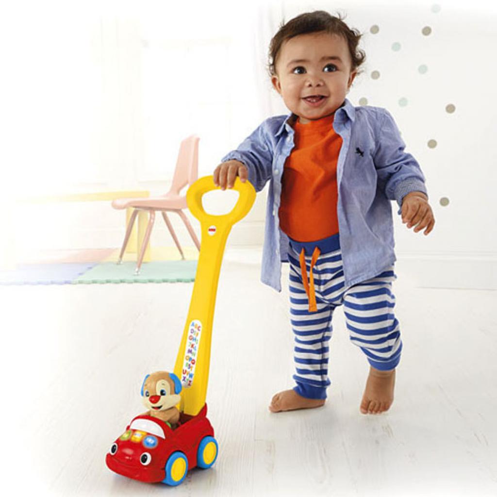 Каталка Fisher-Price Щенок на машине с технологией Smart Stages (рус.) (DLK66)