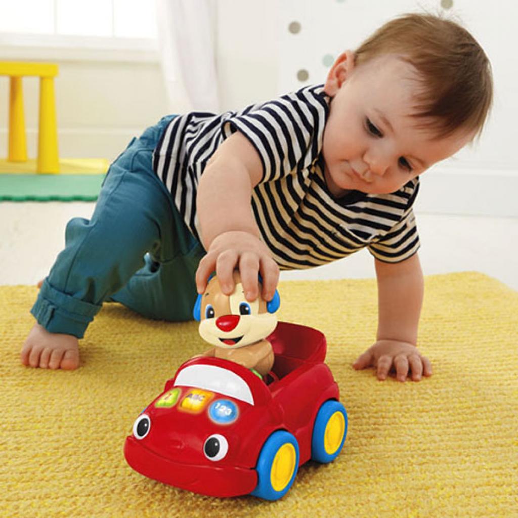 Каталка Fisher-Price Щенок на машине с технологией Smart Stages (рус.) (DLK66)