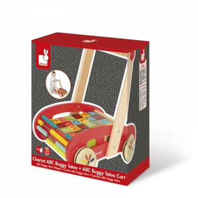 Каталка Janod Тележка с кубиками 30 эл. (J05379)