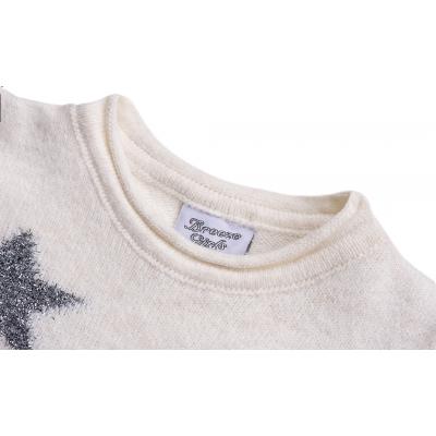 Кофта Breeze джемпер кремовий со звездочками (T-104-92G-cream)