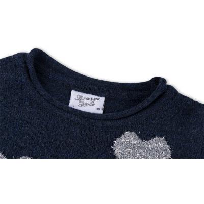 Кофта Breeze с серебряными сердечками (T-096-116/G-dark blue)