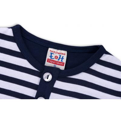Кофта Breeze синяя с белым в узкую полосочку (8107-104B-white-blue)