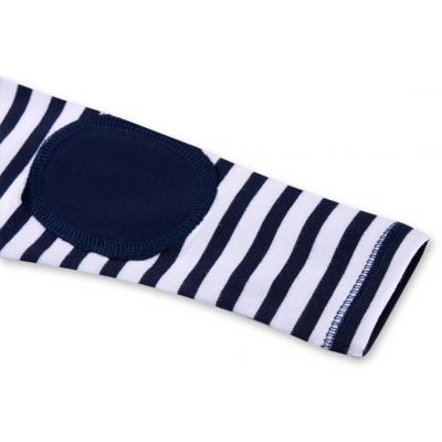 Кофта Breeze синяя с белым в узкую полосочку (8107-104B-white-blue)