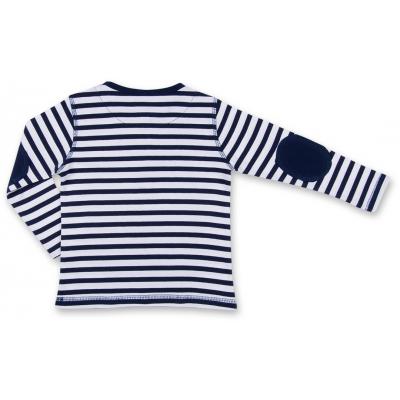 Кофта Breeze синяя с белым в узкую полосочку (8107-98B-white-blue)