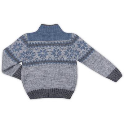 Кофта Tossy вязаная на молнии серая с орнаментом (403-92B-gray)