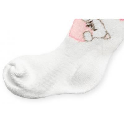 Колготки Bibaby для девочек с мишками белые (68085-74/G-white)