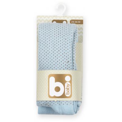 Колготки Bibaby для девочек в точечку голубые (68001-92/G-blue)