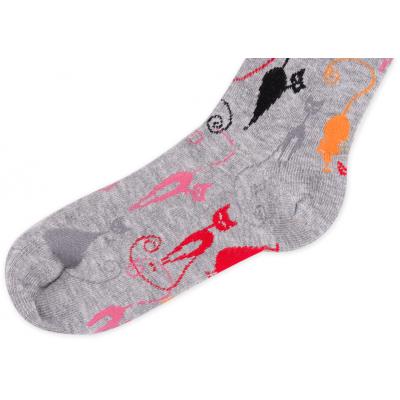 Колготки BNM для девочек с котиком серые (M0C0301-0903-5-6/G-gray)