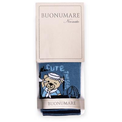 Колготки BNM для мальчиков с мишкой синие (M0C0301-0836-3-4/B-blue)