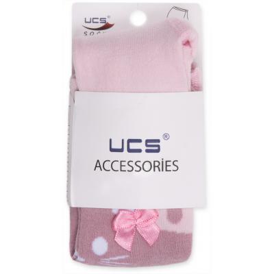Колготки UCS SOCKS для девочек праздничные с бантиком розовые (M0C0302-0899-0-3m/G-pink)