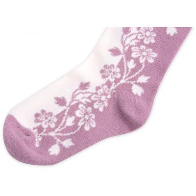 Колготки UCS SOCKS для девочек с веточкой фиолетовые (M0C0301-0966-3-4/G-purple)