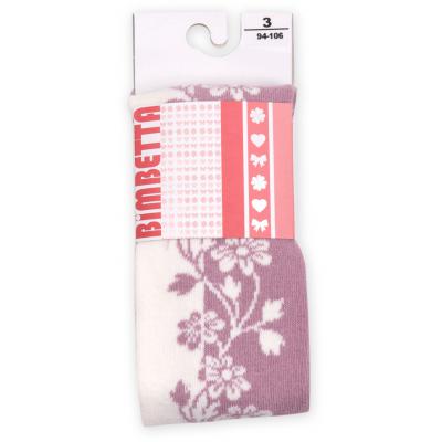 Колготки UCS SOCKS для девочек с веточкой фиолетовые (M0C0301-0966-3-4/G-purple)