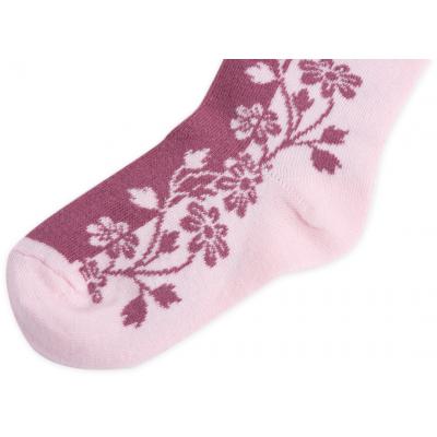 Колготки UCS SOCKS для девочек с веточкой розовые (M0C0301-0966-3-4/G-pink)