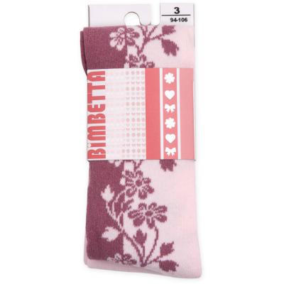 Колготки UCS SOCKS для девочек с веточкой розовые (M0C0301-0966-3-4/G-pink)
